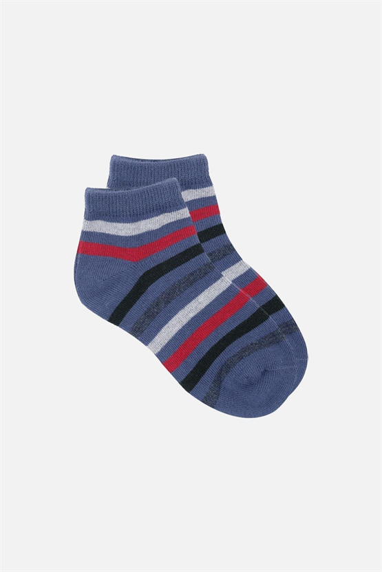 Mısırlı Unisex Pamuklu 3 Çift Çocuk Patik Çorap Çok Renkli