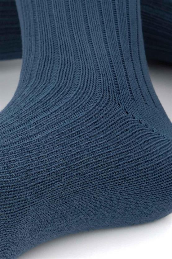Mısırlı Unisex Pamuklu Bio Cotton Kışlık Soket Çorap Lacivert