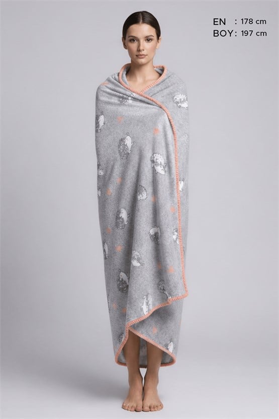 Mısırlı Unisex Polar Battaniye Gri