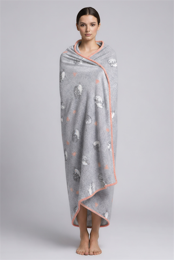 Mısırlı Unisex Polar Battaniye Gri