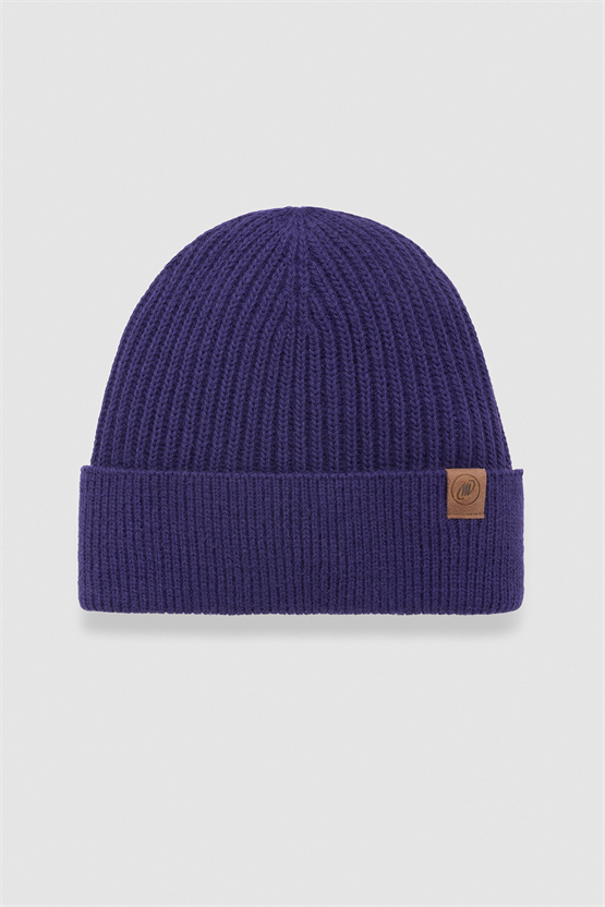 Mısırlı Unisex Yün Atkı Bere Takımı - RoseLuis Mor