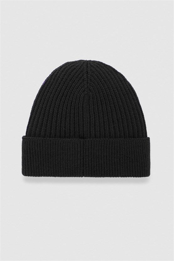 Mısırlı Unisex Yün Fitilli Bere Siyah