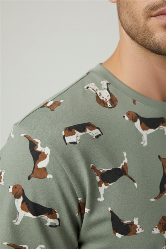 Pamuklu Kısa Kollu Pijama Takım Çağla Yeşili