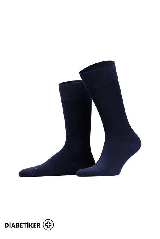 Unisex Diyabetik Bambu Soket Çorap Lacivert