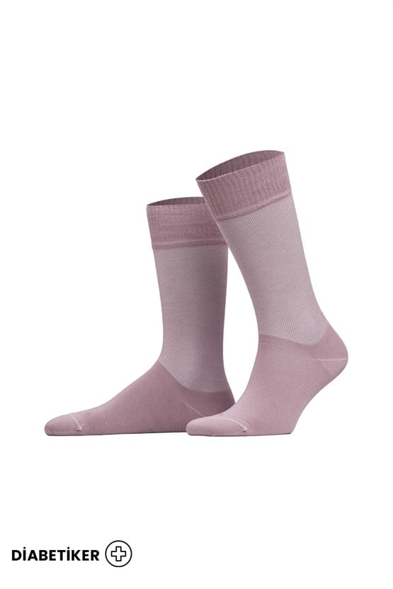 Unisex Diyabetik Bambu Soket Çorap Lavender