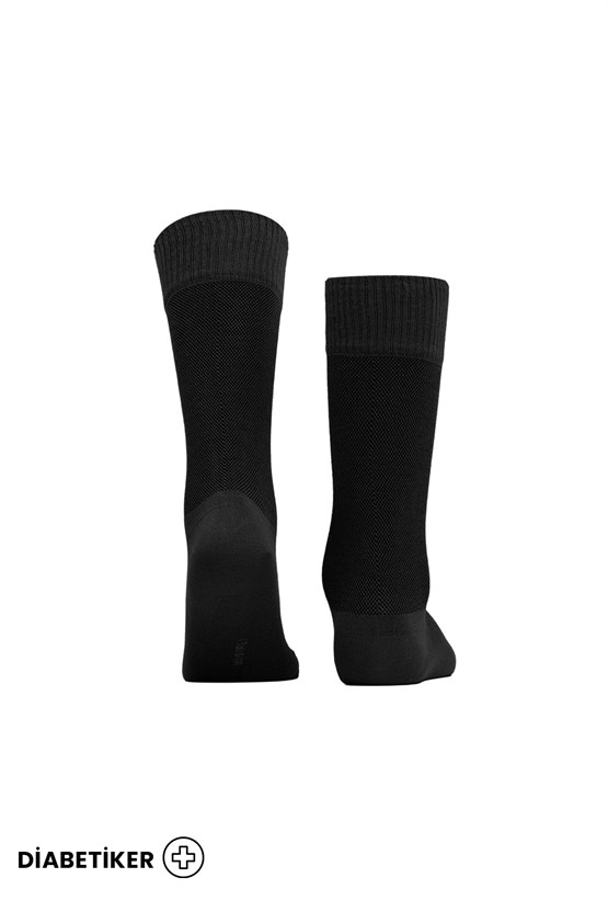 Unisex Diyabetik Bambu Soket Çorap Siyah