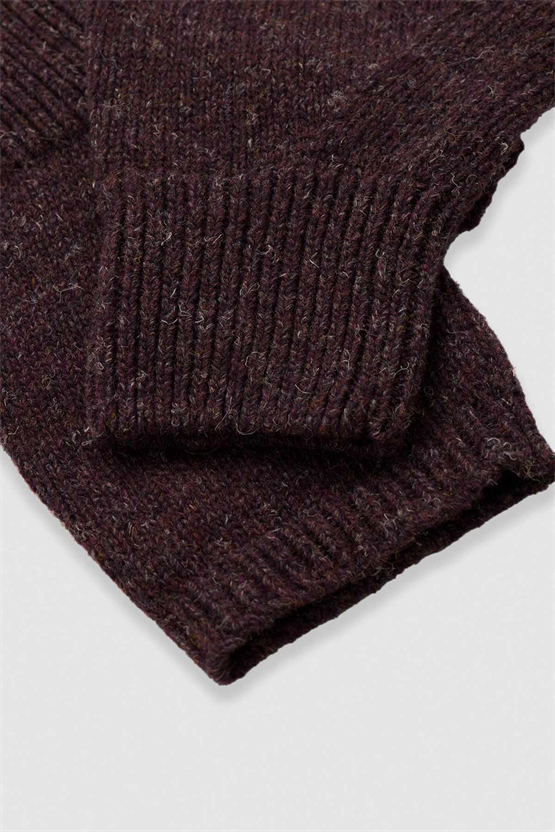 Unisex Yün Bere Eldiven Takımı - Milda Bordo