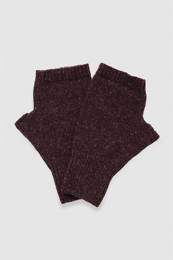 Unisex Yün Bere Eldiven Takımı - Milda Bordo