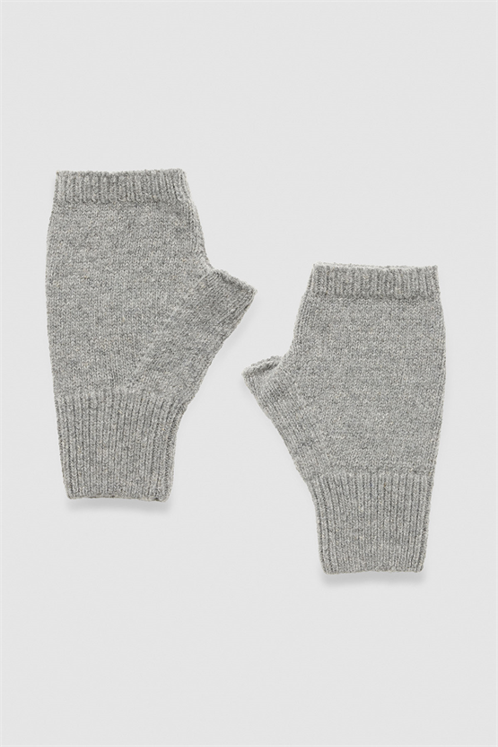 Unisex Yün Bere Eldiven Takımı - Milda Gri