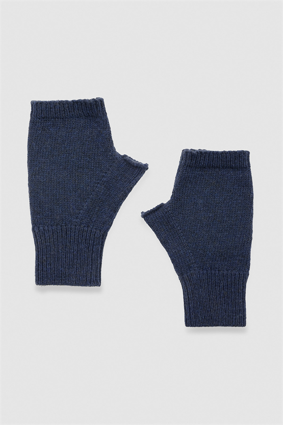 Unisex Yün Bere Eldiven Takımı - Milda Lacivert