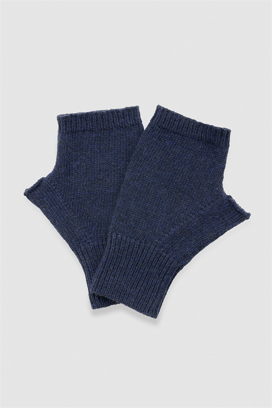 Unisex Yün Bere Eldiven Takımı - Milda Lacivert