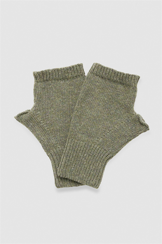 Unisex Yün Bere Eldiven Takımı - Milda Yeşil