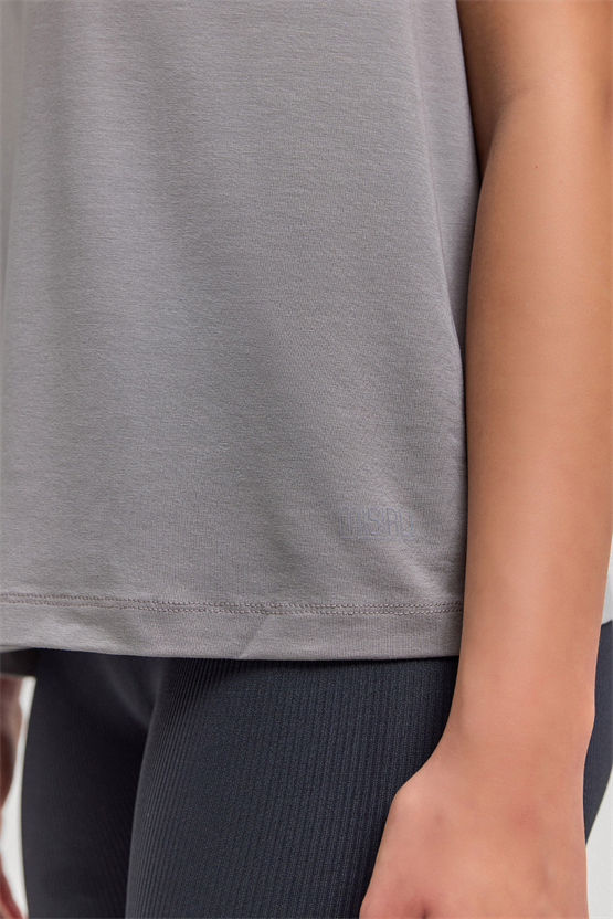 Kadın Activewear Valentina Modal by Tencel Sporcu Atlet Gri