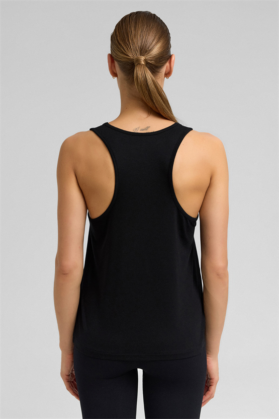 Kadın Activewear Valentina Modal by Tencel Sporcu Atlet Siyah