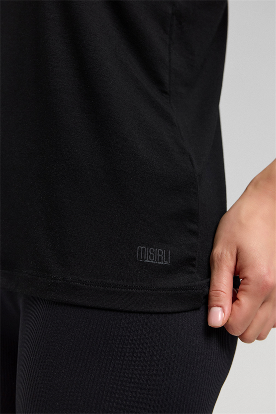 Kadın Activewear Valentina Modal by Tencel Sporcu Atlet Siyah