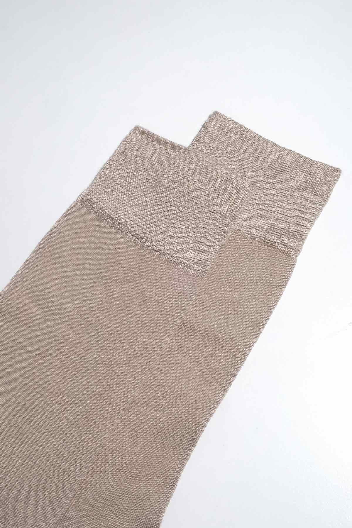 Aytuğ Erkek Bambu Tekli Süper İnce Soket Çorap Bej