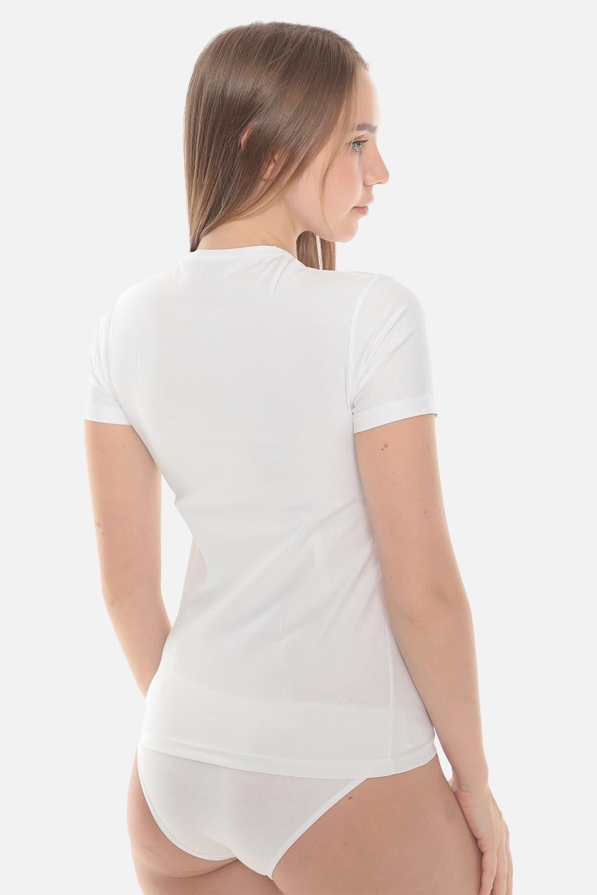 Aytuğ Kadın MODAL Bisiklet Yaka REGULAR FİT Fanila Beyaz