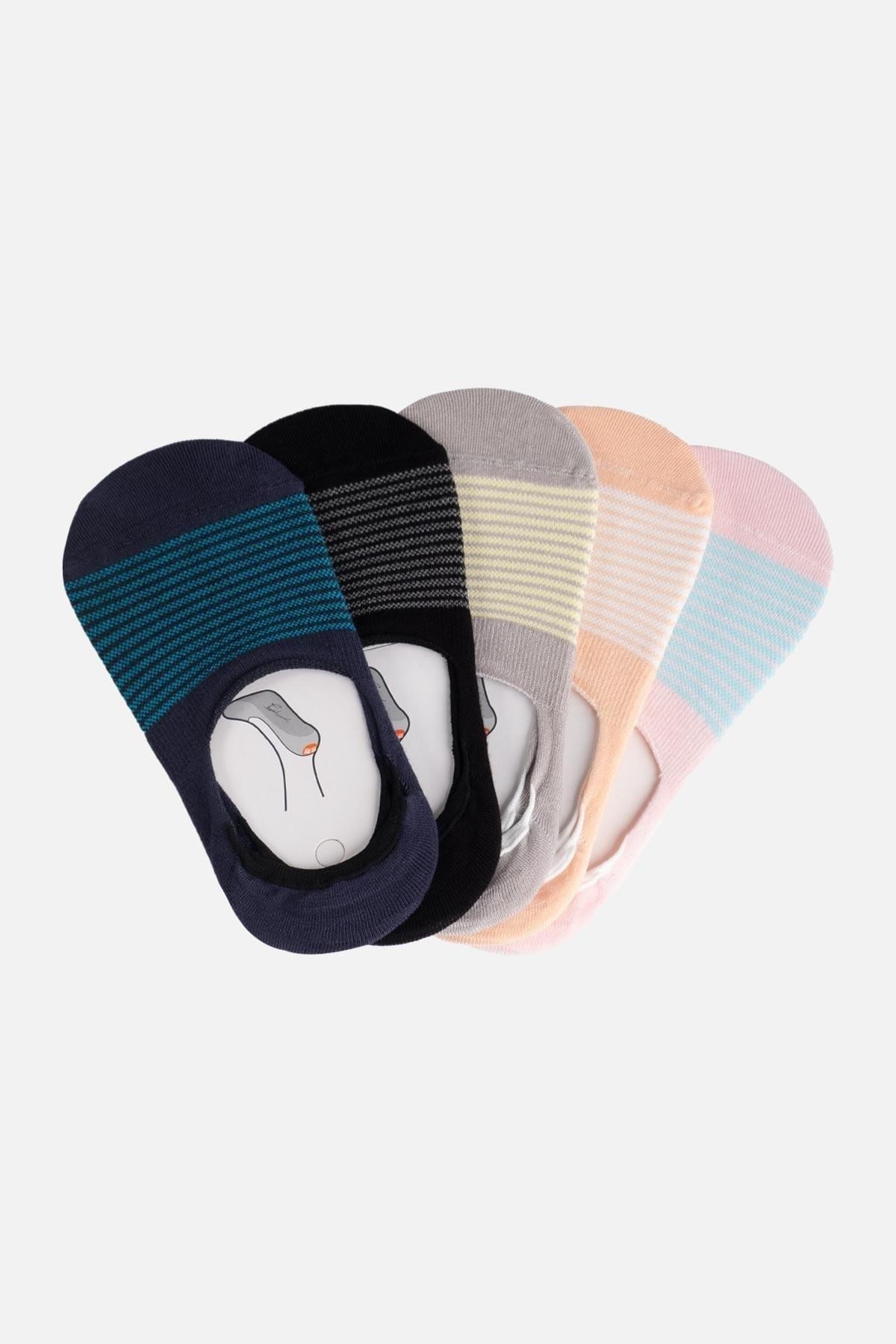 Aytuğ Kadın Modal 5 Çift Özel Kutulu Babet Çorap Çok Renkli