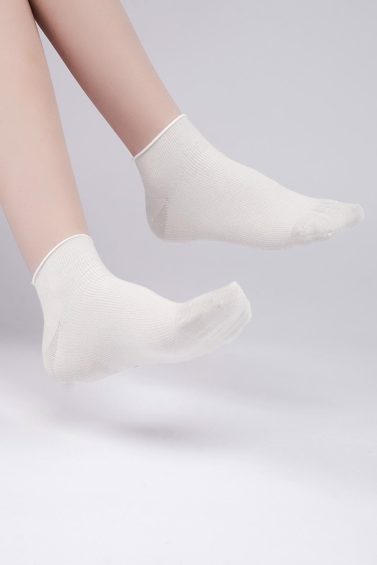 Aytuğ Kadın Modal Tekli Sneaker(Patik) Çorap Beyaz
