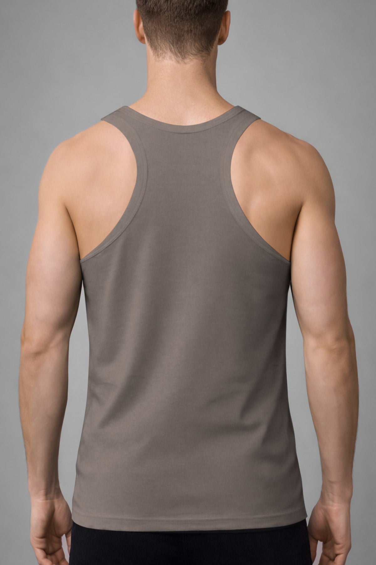 Erkek Activewear Angelino Modal by Tencel Sporcu Atlet Gri