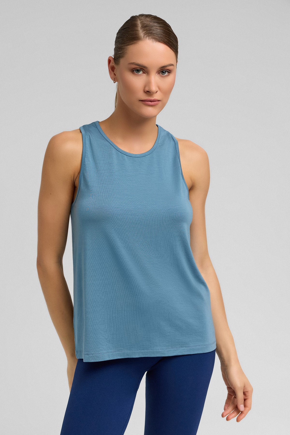 Kadın Activewear Valentina Modal by Tencel Sporcu Atlet Mavi