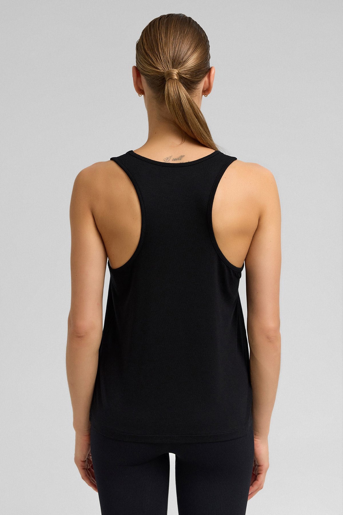 Kadın Activewear Valentina Modal by Tencel Sporcu Atlet Siyah