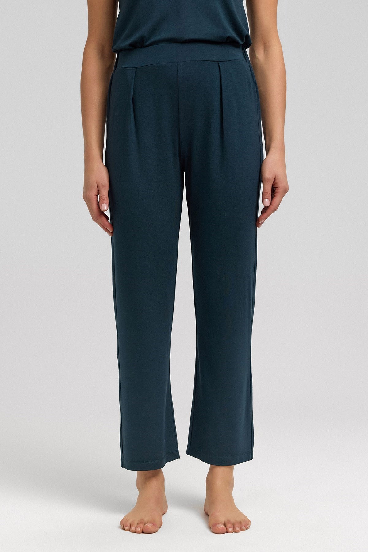 Kadın Örme Dar Paça Pantolon Antrasit