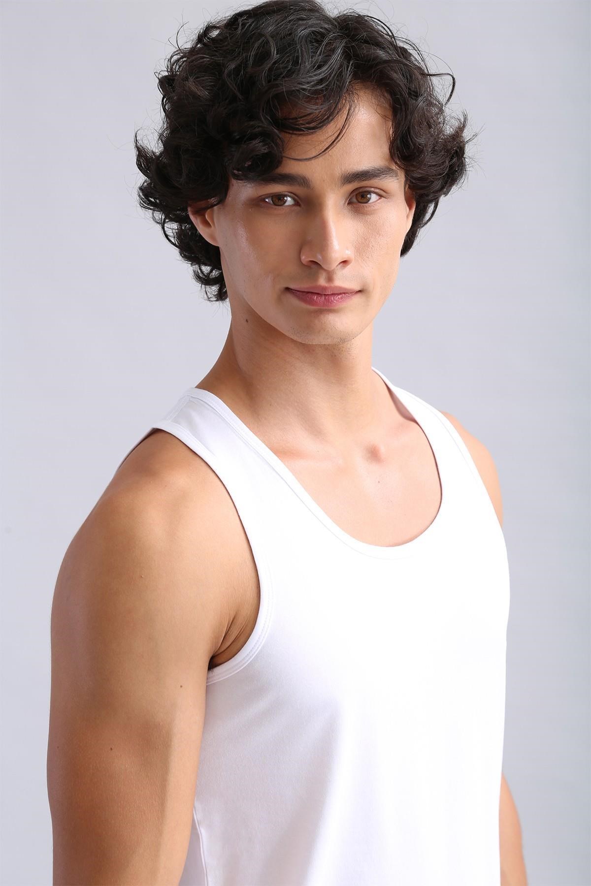 Mısırlı BAMBU HERCULES Slim Fit Basic Atlet Beyaz