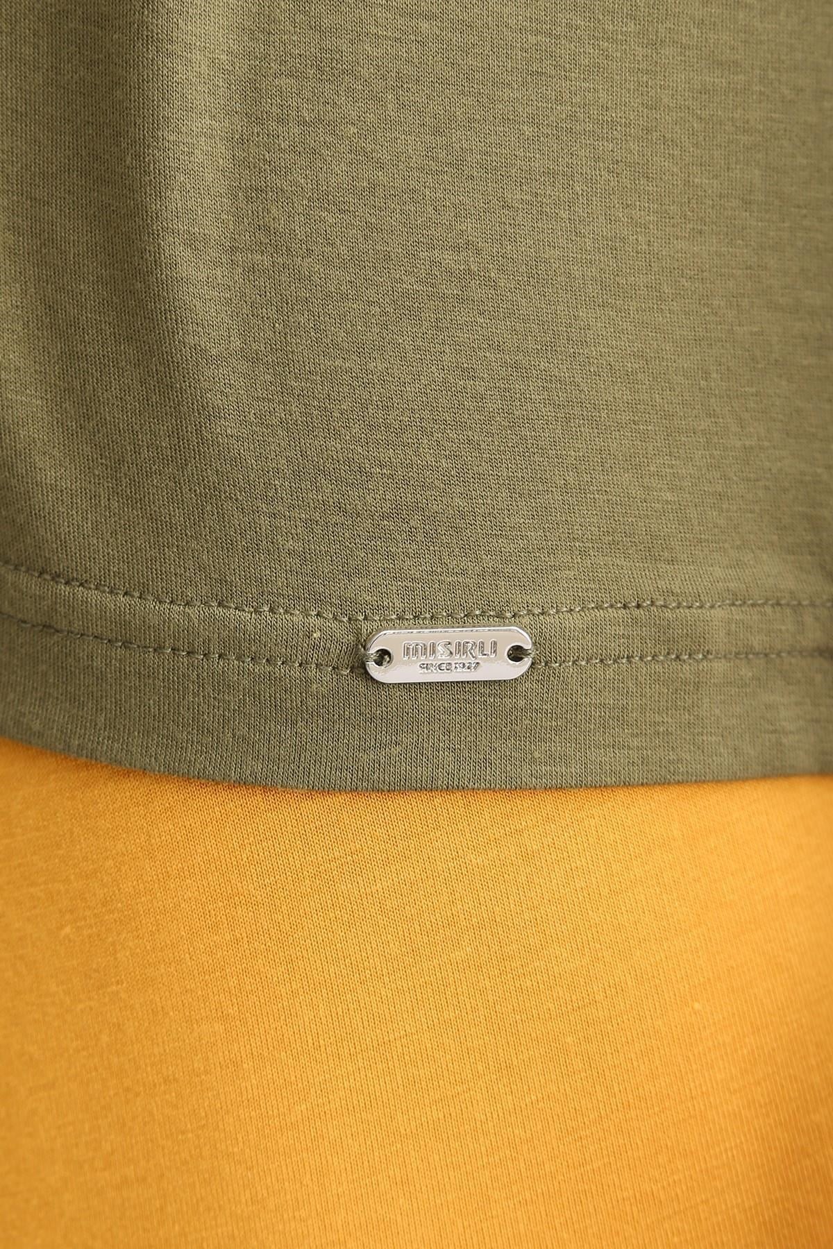 Mısırlı BAMBU ZEUS LUXURY Regular Fit Bisiklet Yaka Sporcu Atlet / T-Shirt Haki Zeytin