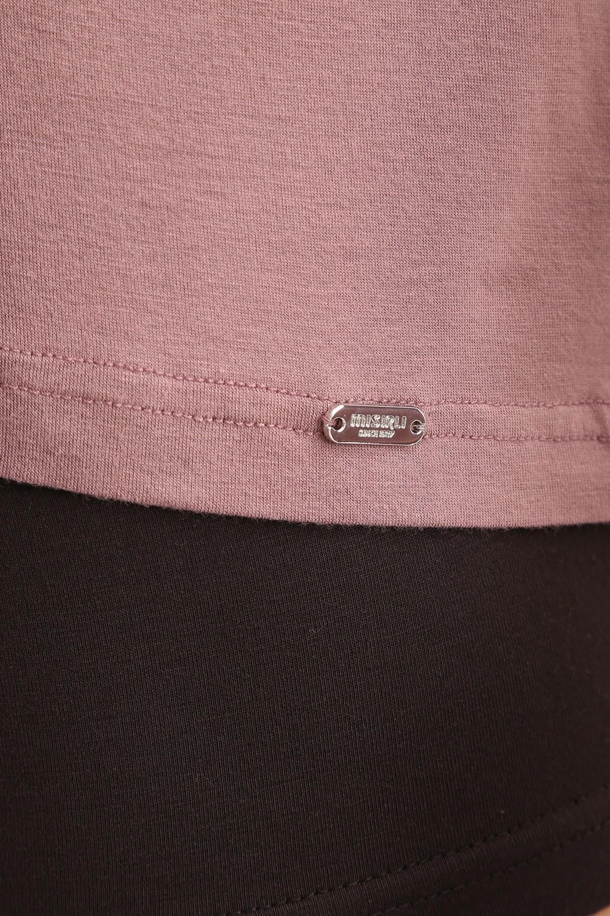 Mısırlı BAMBU ZEUS LUXURY Regular Fit Bisiklet Yaka Fanila / T-Shirt Lavender