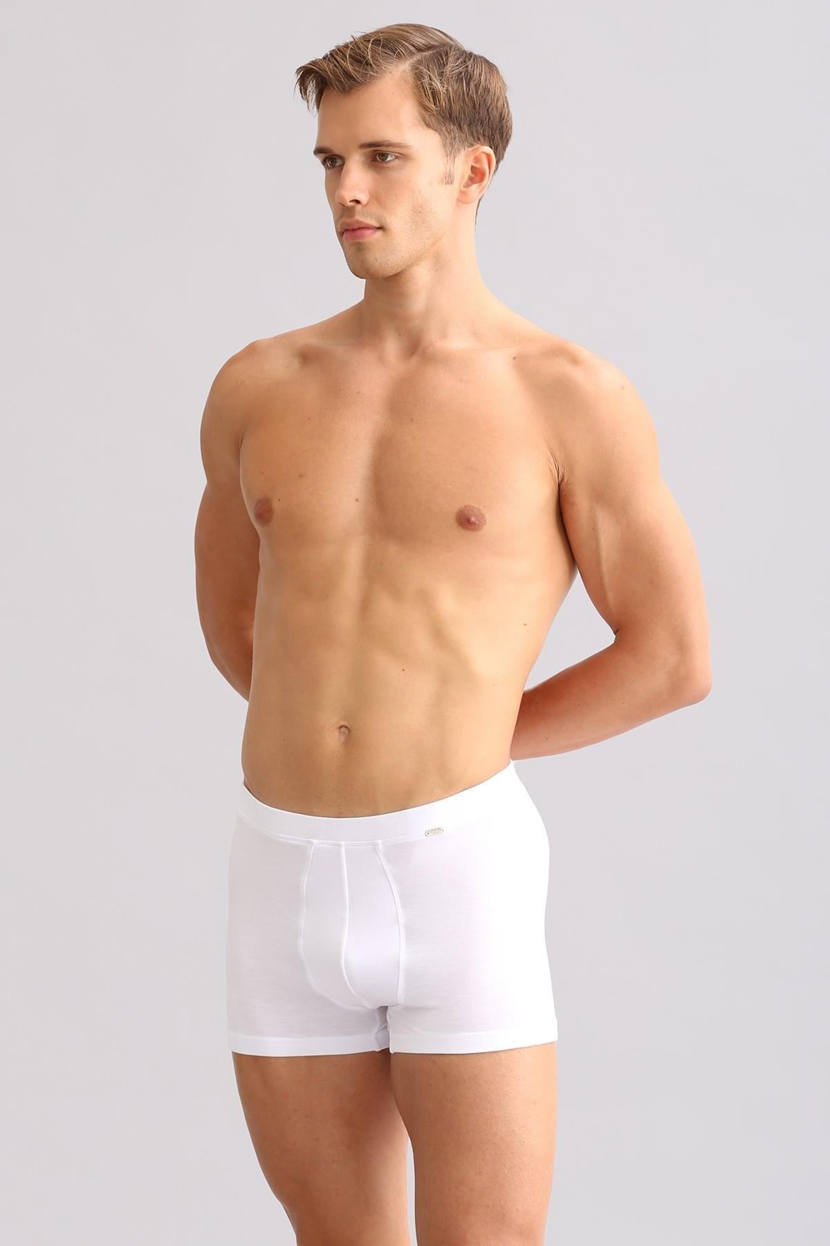 Mısırlı BAMBU ZEUS LUXURY Regular Fit Metal Armalı Boxer Beyaz