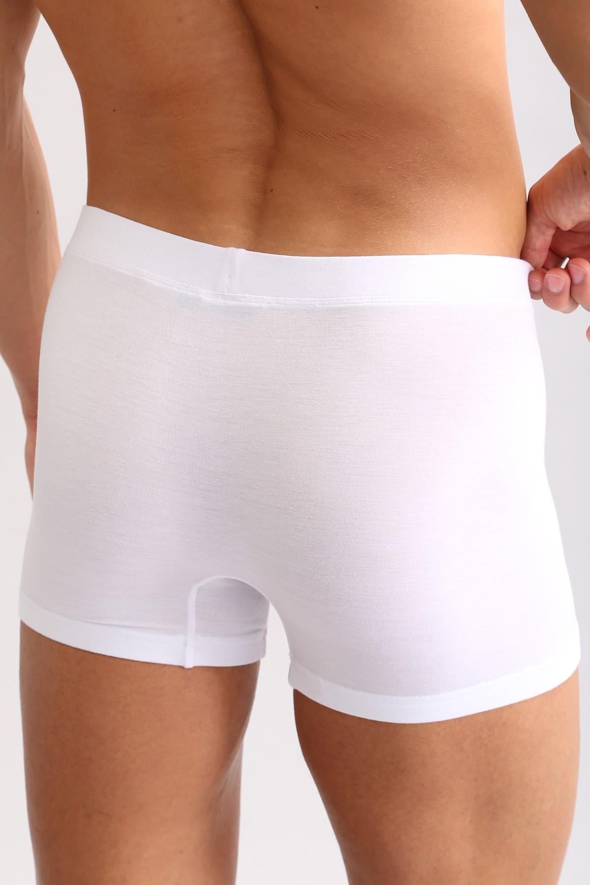 Mısırlı BAMBU ZEUS LUXURY Regular Fit Metal Armalı Boxer Beyaz