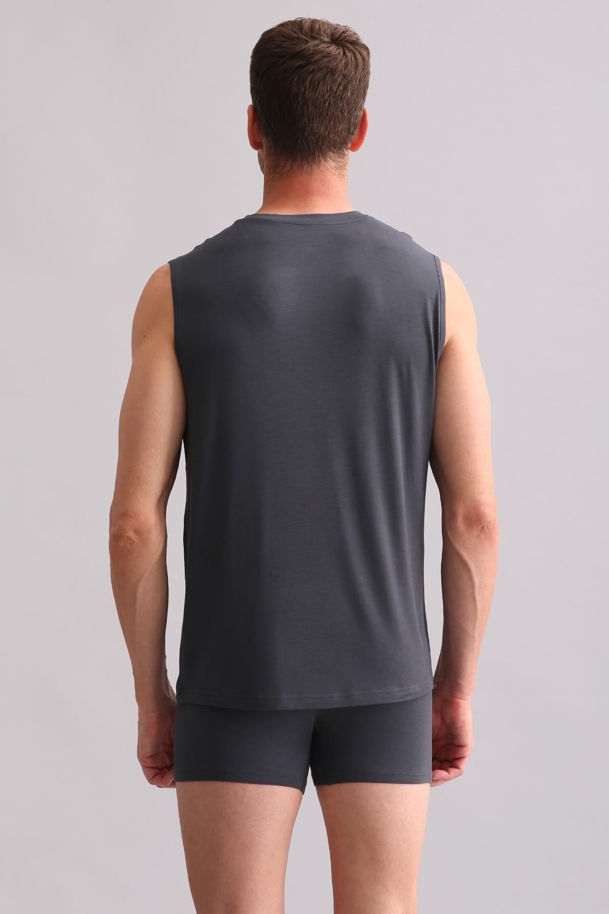 Mısırlı BAMBU ZEUS Regular Fit Bisiklet Yaka Sporcu Atlet / T-Shirt Antrasit