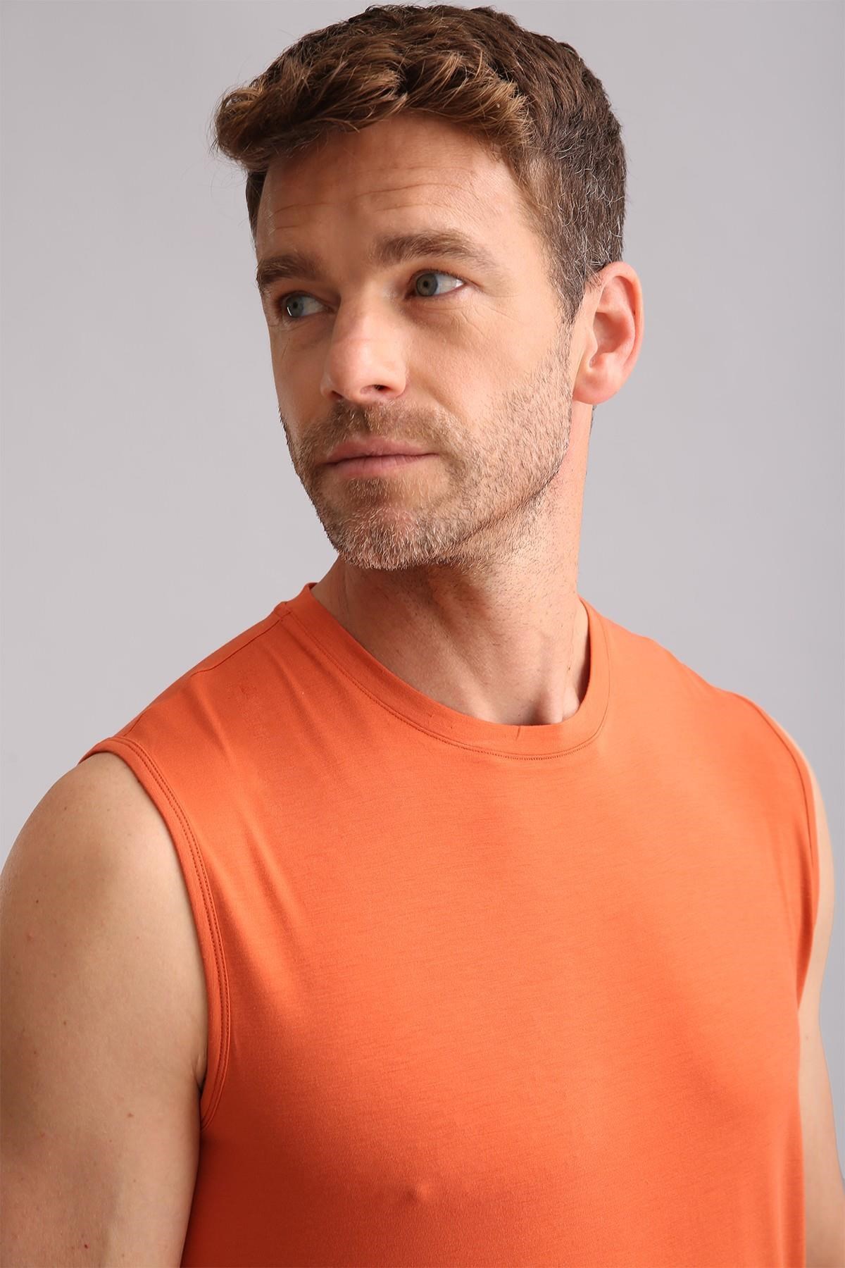 Mısırlı BAMBU ZEUS Regular Fit Bisiklet Yaka Sporcu Atlet / T-Shirt Pas Kırmızı