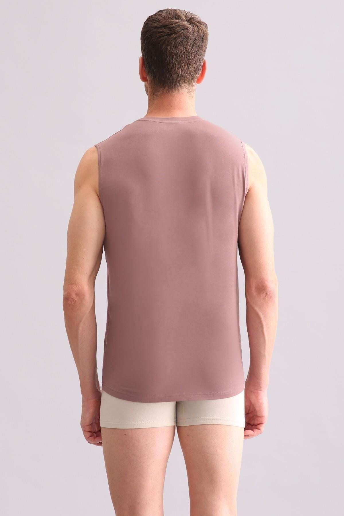 Mısırlı BAMBU ZEUS Regular Fit Bisiklet Yaka Sporcu Atlet / T-Shirt Lavender