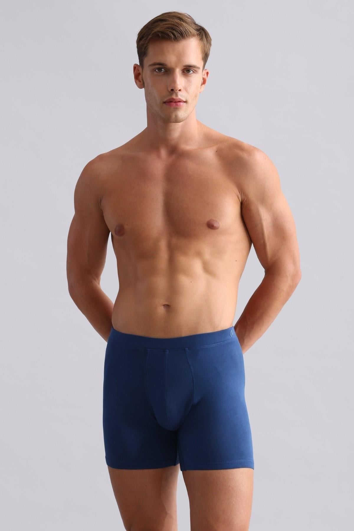 Mısırlı BAMBU ZEUS Regular Fit Long Boxer Gece Mavisi