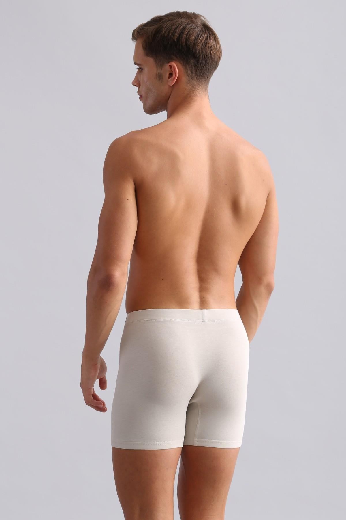 Mısırlı BAMBU ZEUS Regular Fit Long Boxer Toprak Bej