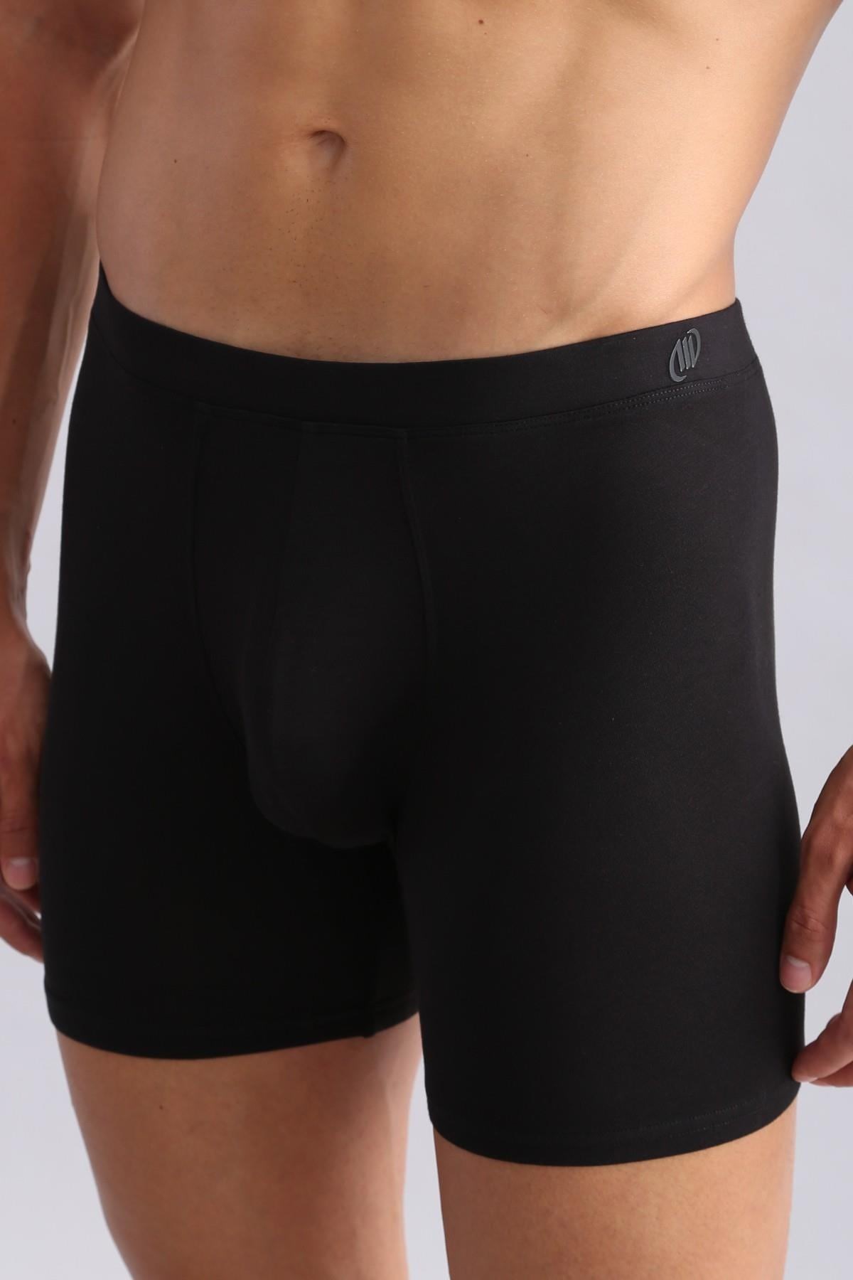 Mısırlı BAMBU ZEUS Regular Fit Long Boxer Siyah