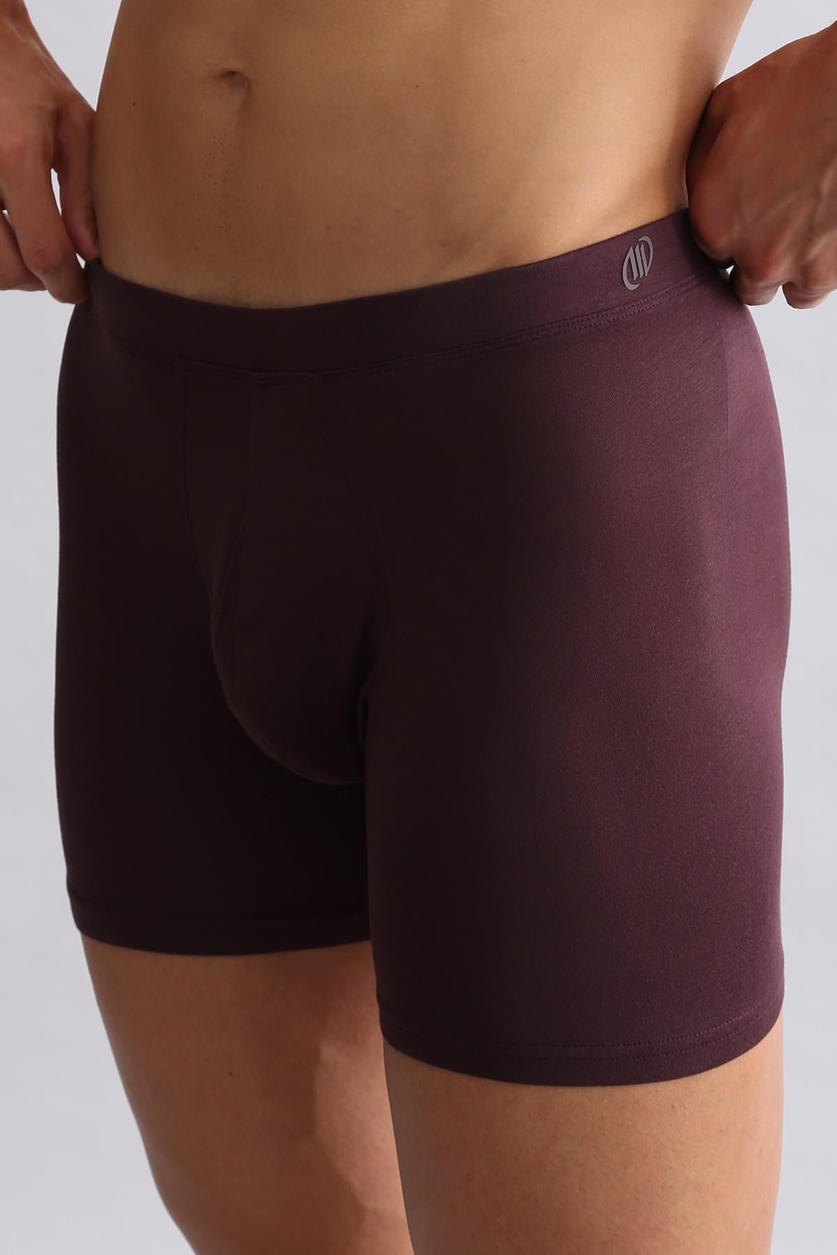 Mısırlı BAMBU ZEUS Regular Fit Long Boxer Mor