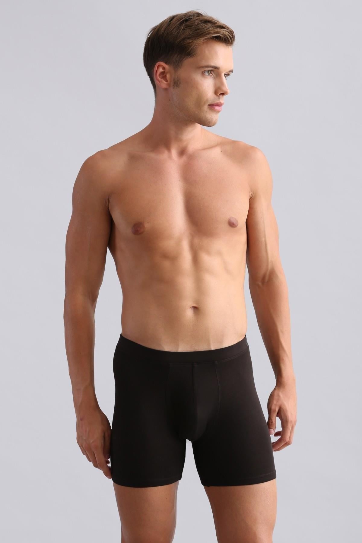 Mısırlı BAMBU ZEUS Regular Fit Long Boxer Kahverengi