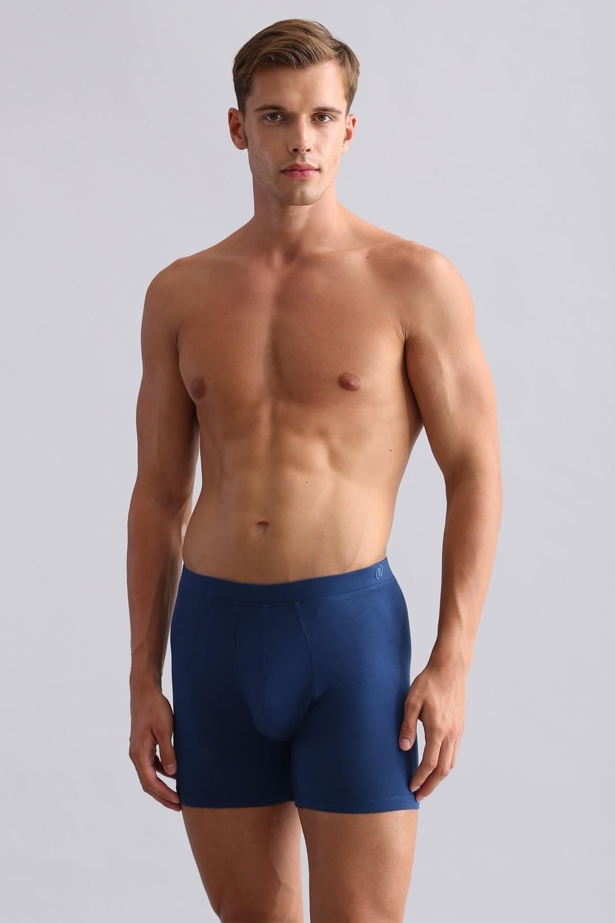 Mısırlı BAMBU ZEUS Regular Fit Long Boxer Gece Mavisi