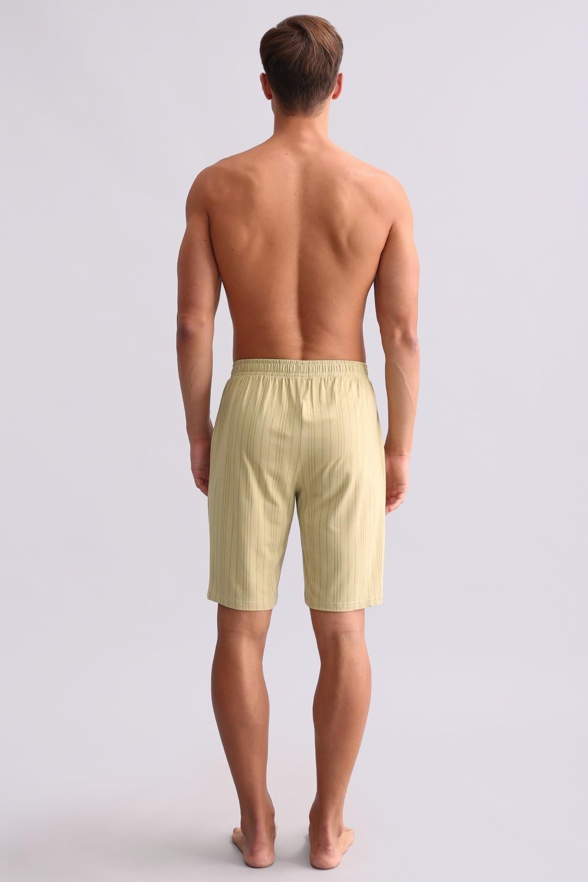 Mısırlı Erkek Bambu Pijama Şort Adaçayı Yeşili