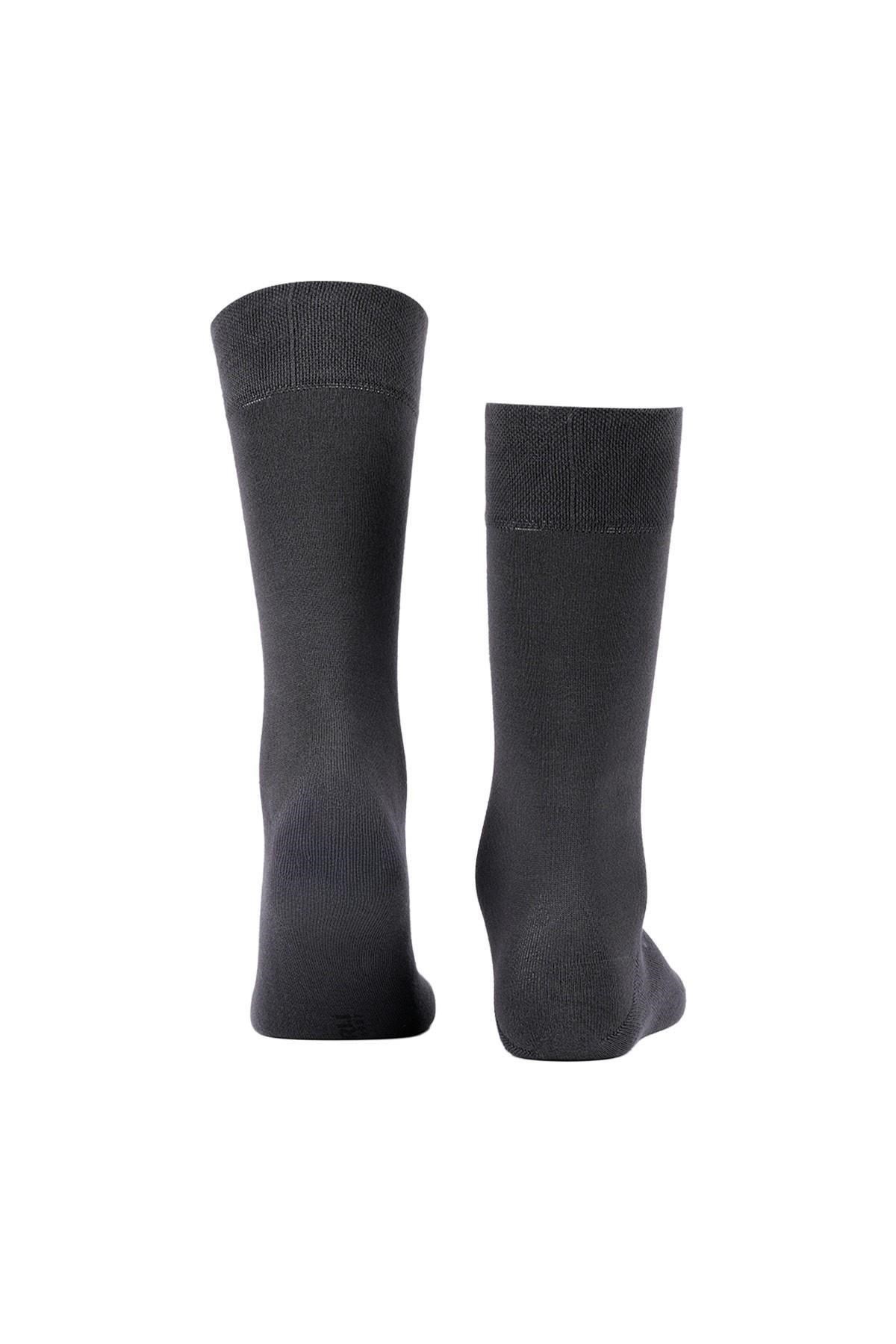 Mısırlı Erkek Modal Ergonomik Tekli Soket Çorap Füme