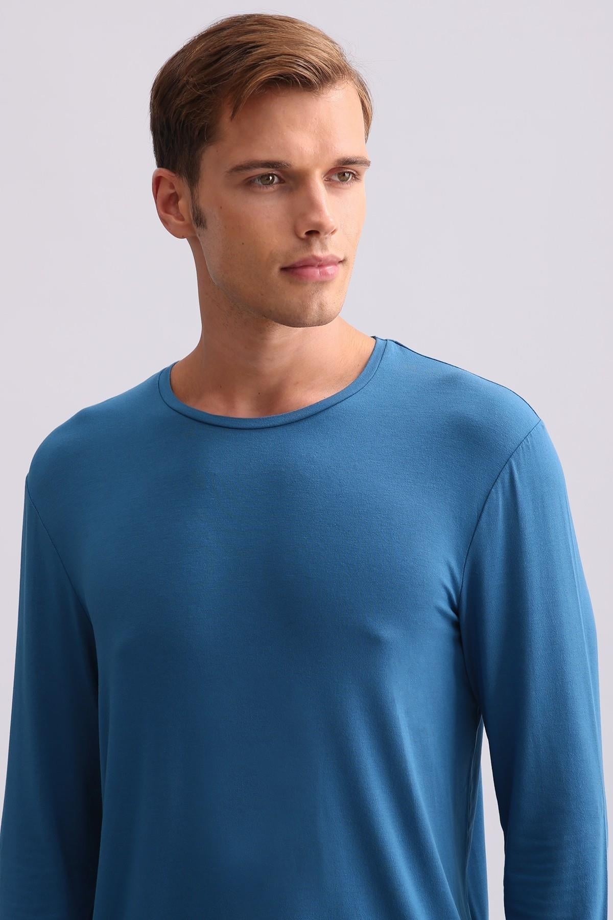 Mısırlı Erkek Modal Sweatshirt Koyu Lacivert