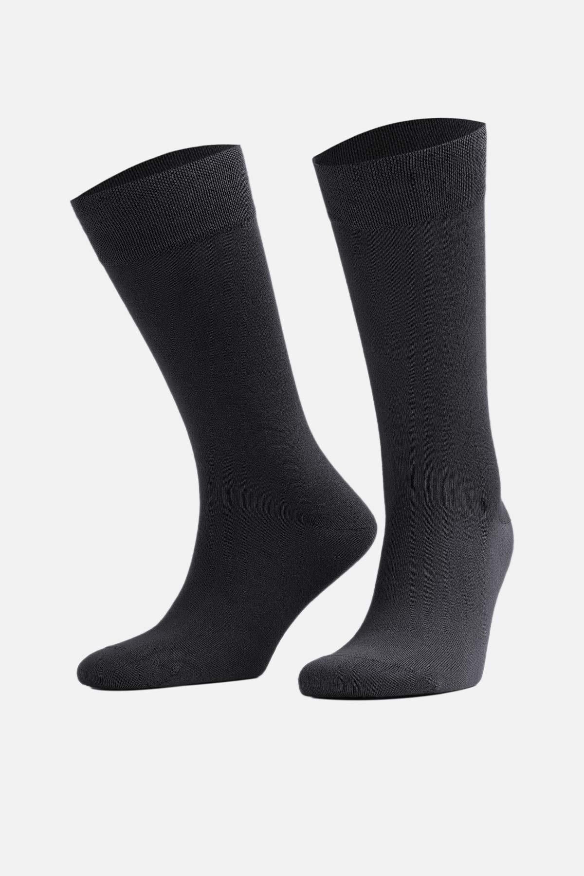 Mısırlı Erkek Modal Tekli Soket Çorap Füme