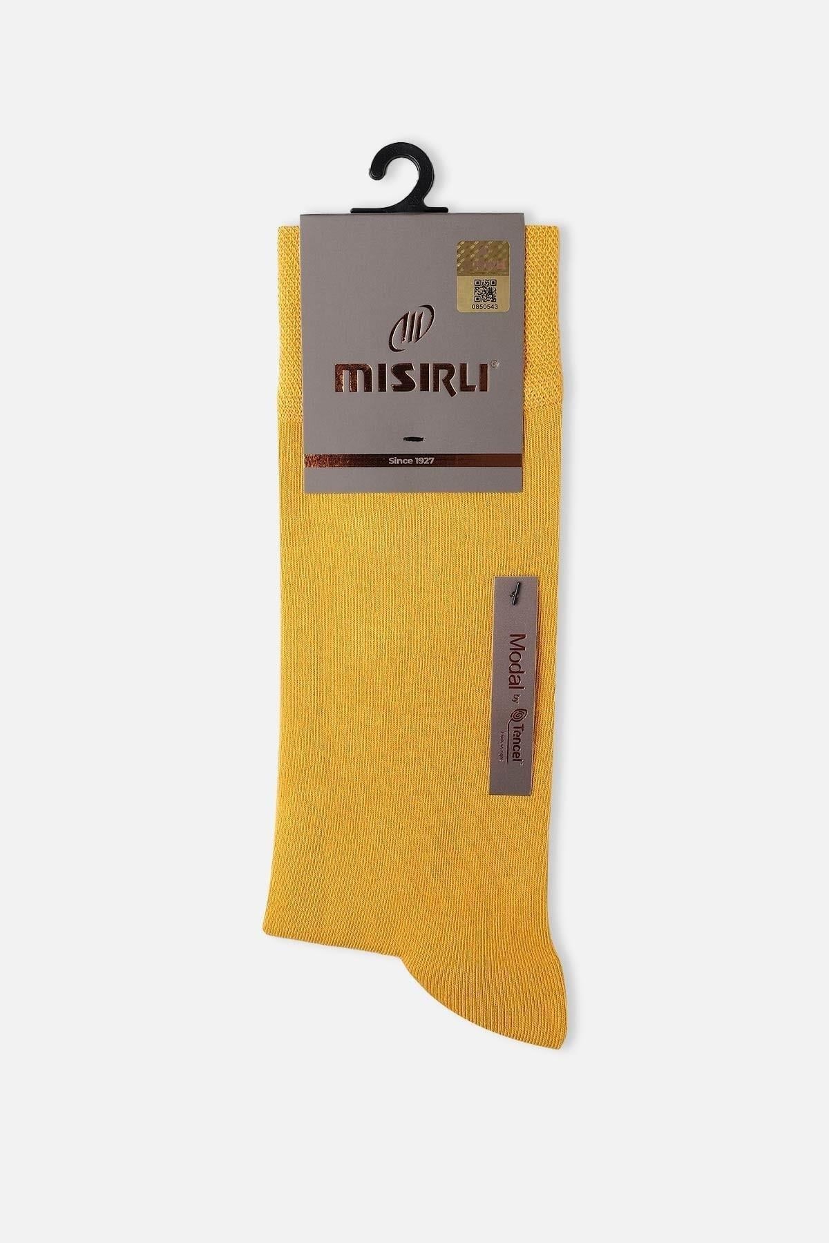 Mısırlı Erkek Modal Tekli Soket Çorap Sarı