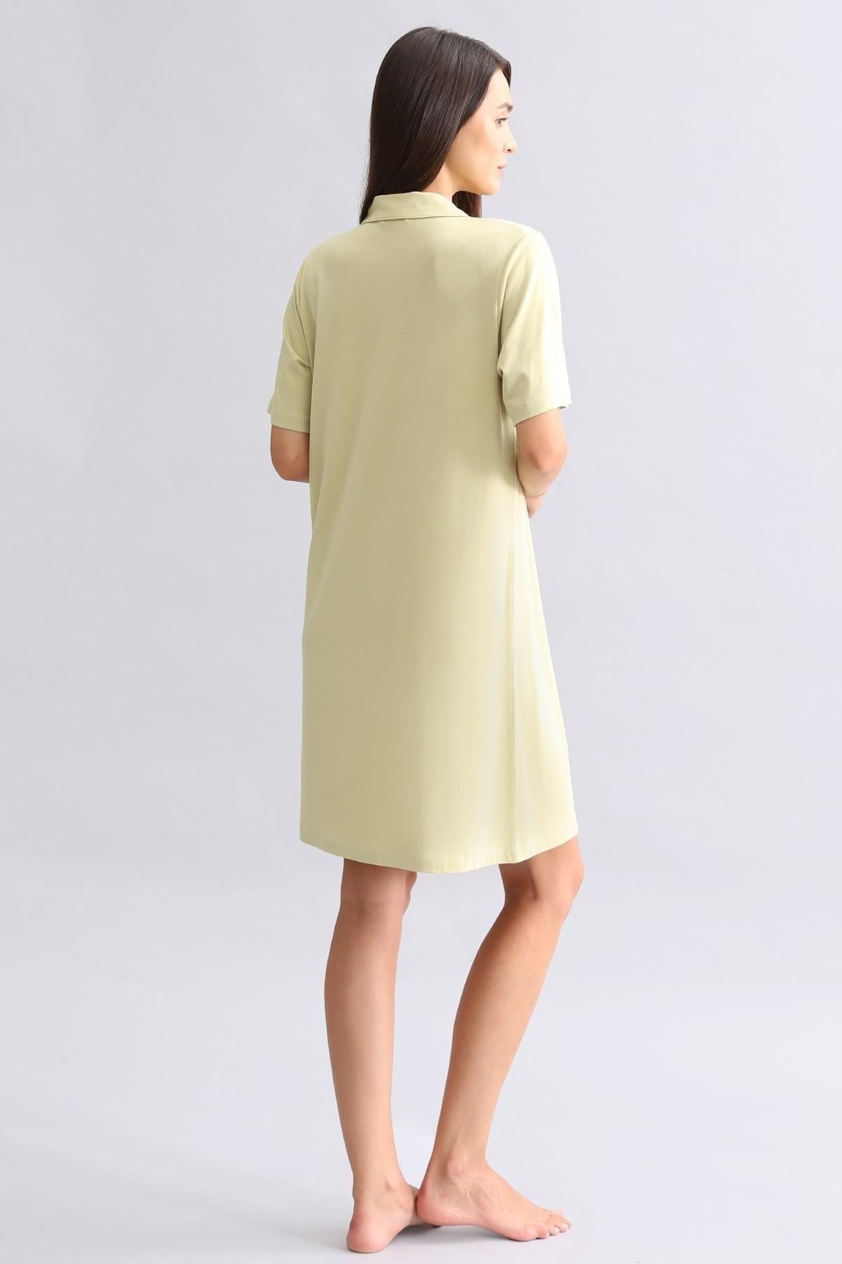 Mısırlı Kadın Bambu Gecelik Adaçayı Yeşili