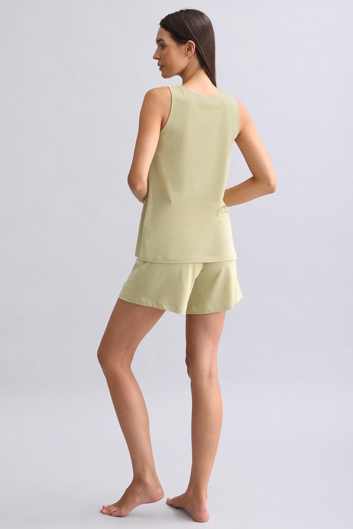 Mısırlı Kadın Bambu Şort Adaçayı Yeşili