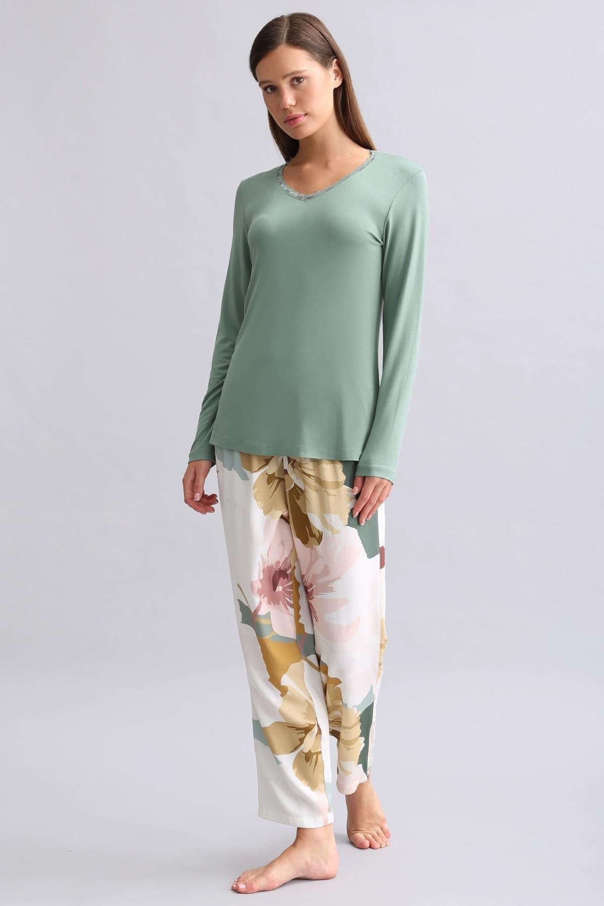 Mısırlı Kadın Bambu Sweatshirt Çağla Yeşili