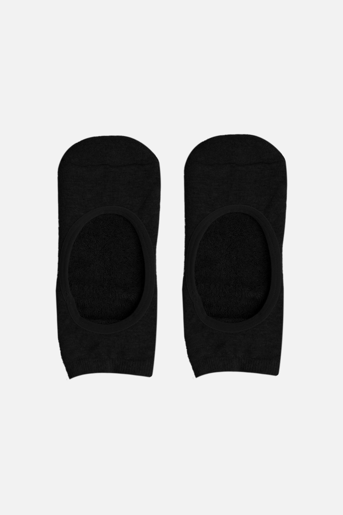 Mısırlı Kadın Kaydırmaz 2 Çift Pilates ve Yoga Çorabı Siyah